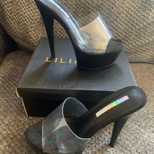 Liliana black mafia-6 heels size 7.5